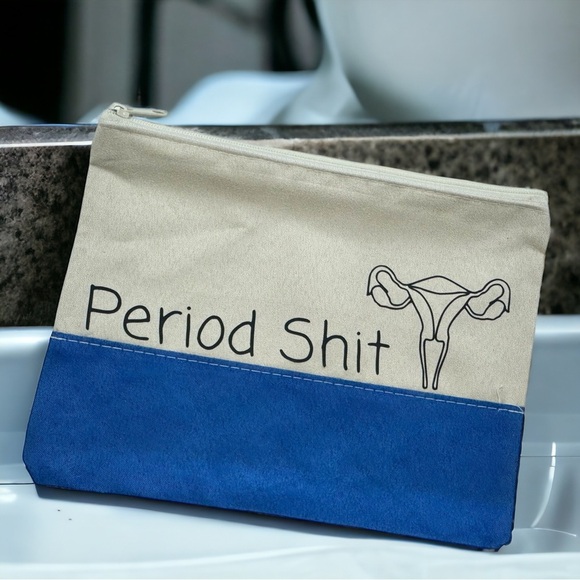 Custom Cosmetic Bag with Unique Sayings - Brand New! “Period Shit” - Picture 4 of 5